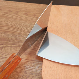 Spatula – Fa nyelű rozsdamentes spatula (ferde él)