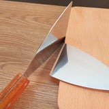 Spatula – Fa nyelű rozsdamentes spatula (ferde él)