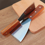 Spatula – Fa nyelű rozsdamentes spatula (ferde él)